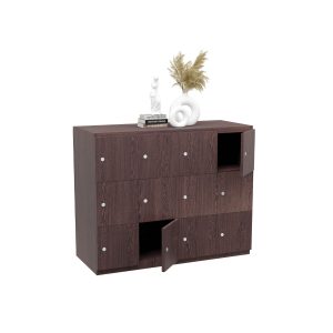 20 compartment lockable storage unit 1632mm H x 1264mm W x 400mm D with hinged doors