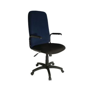 Atlanta high back office chair with arms, upholstered seat and swivel tilt mechanism