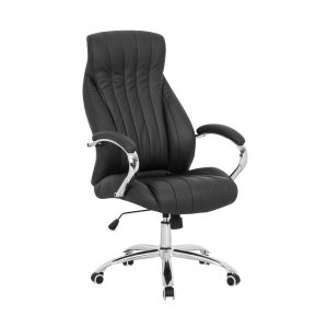 CH5600 executive PU leather office chair with chrome arms and chrome base