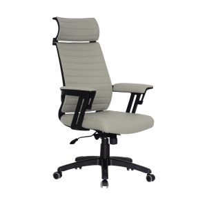 CHB4700L grey executive office chair high back with headrest