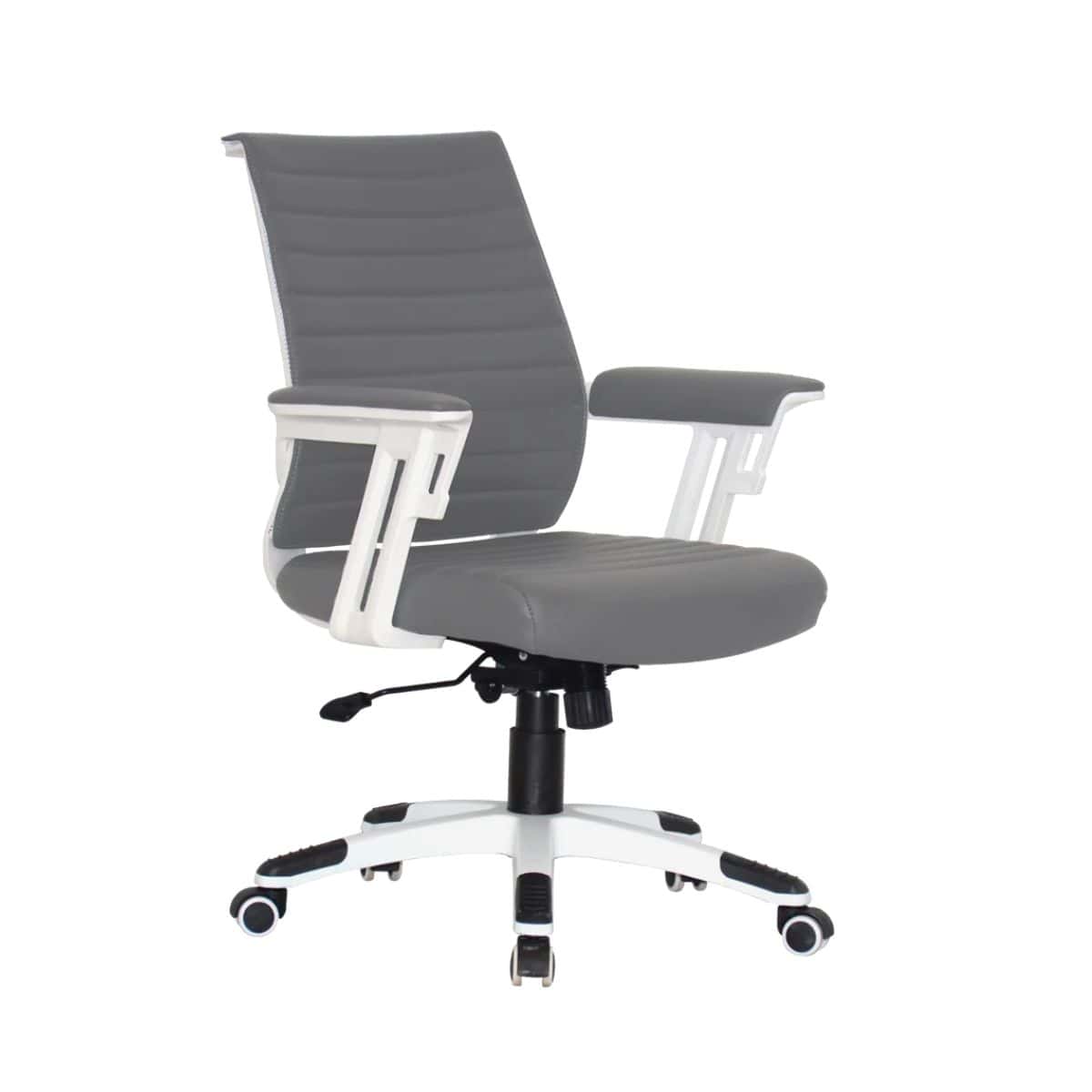CHW4701D grey executive office chair medium back with white frame