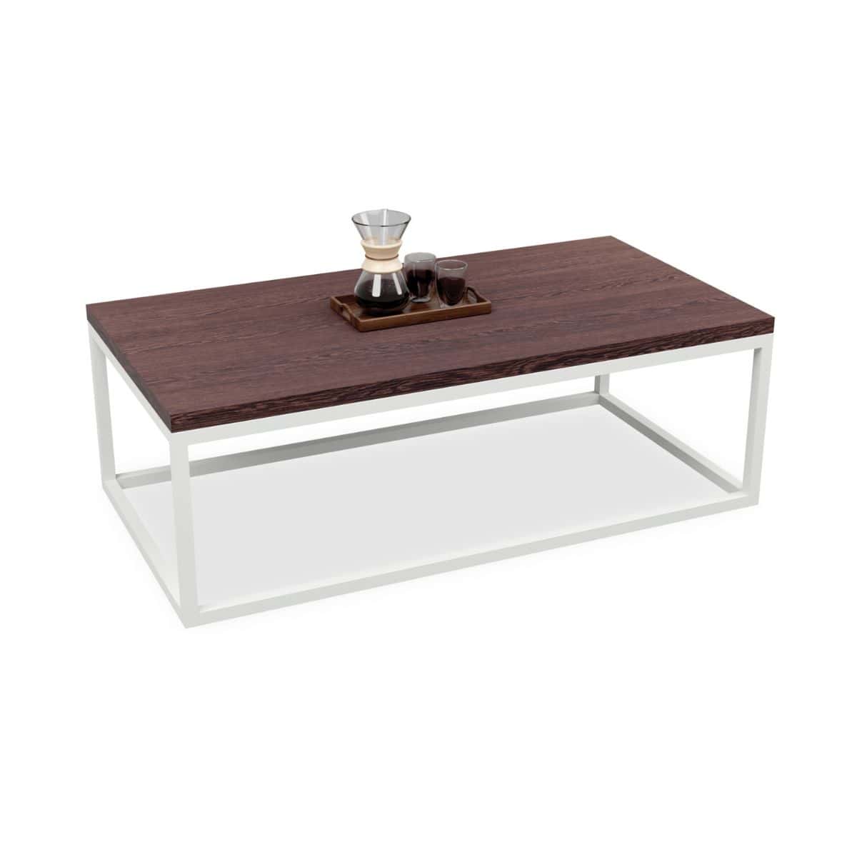 CTB007 square coffee table with full steel frame 600mm