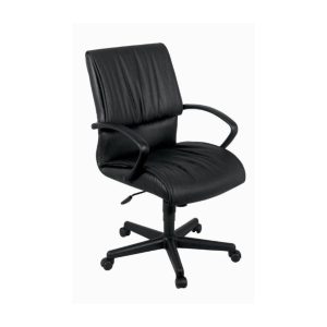 Falcon mid back office chair with swivel and tilt mechanism, gas height adjustment and 50mm nylon castors