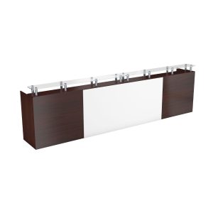 Omega Double Reception Counter 4800mm with Split 10mm Tempered Glass Top