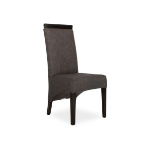 Rome dining chair upholstered high back chair with Meranti stained mahogany legs