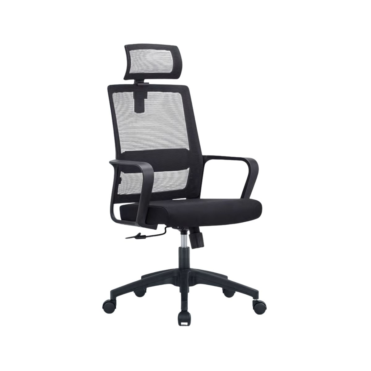 C4007 mesh high back office chair with adjustable headrest and nylon base