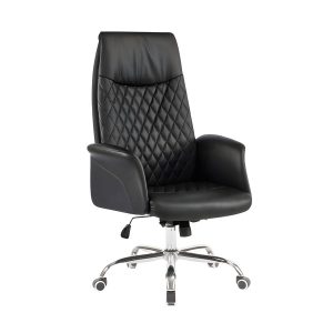 DB185 high back PU leather chair with diamond quilted backrest and padded armrests