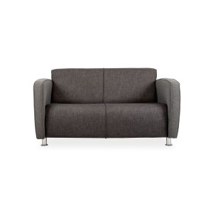 Havana double lounge chair with HL-02 metal legs and upholstered seating