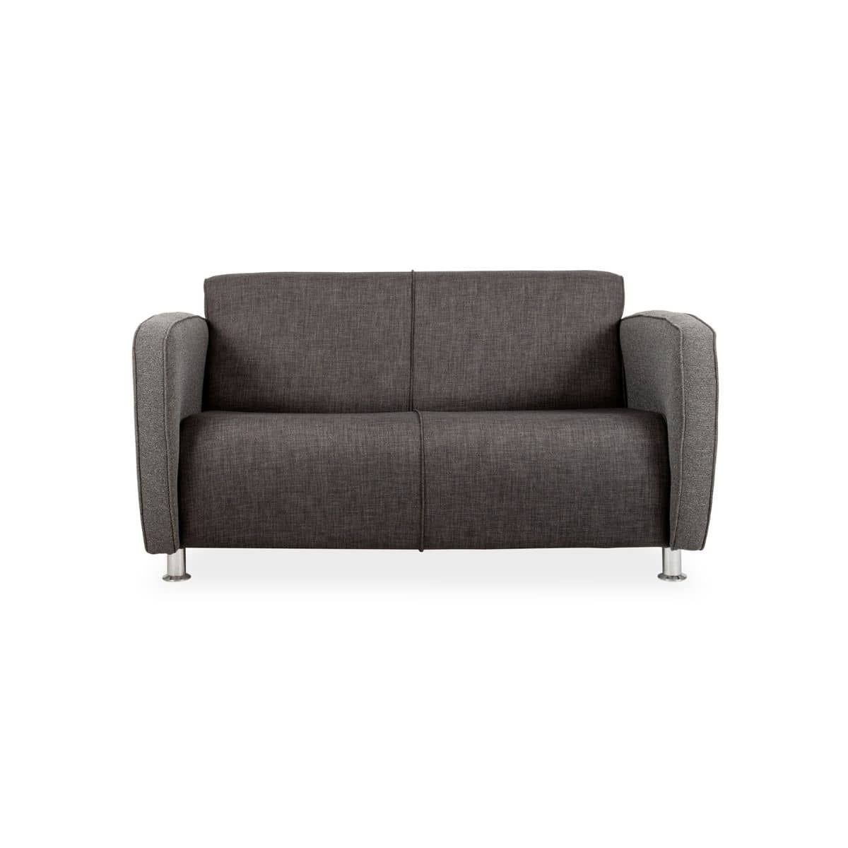 Havana double lounge chair with HL-02 metal legs and upholstered seating