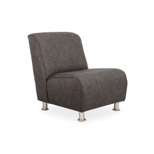 Havana single slipper lounge chair with HL-02 metal legs