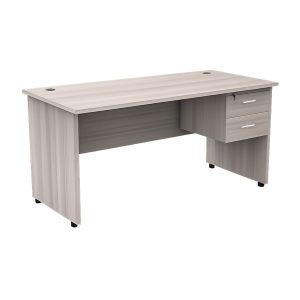 M304 mahogany melamine office desk with fitted drawer pedestal 1200mm workstation