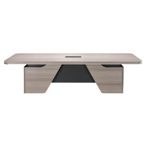 M506 2400mm boardroom table in light oak finish designed for professional meeting rooms and conference spaces