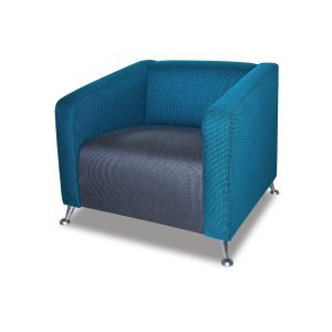 Melville single seater chair with ML-01 metal legs and modern upholstered design