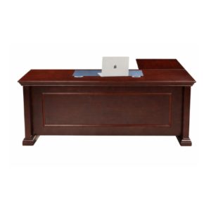 Primo executive office desk with matching credenza in mahogany finish