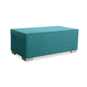 Rectangular 800 ottoman with upholstered design and black stumps – modern modular lounge seating