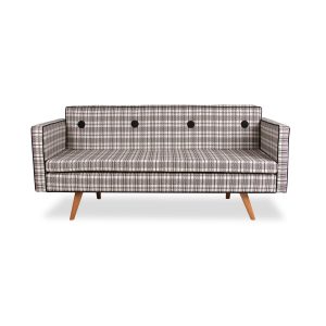 Sofia double occasional sofa with red meranti natural legs