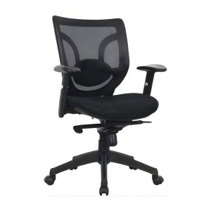 C4033 medium-back ergonomic mesh office chair with lumbar support and adjustable armrests