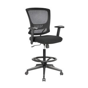 C4037 medium back draughtsman mesh chair with foot ring and height lock mechanism