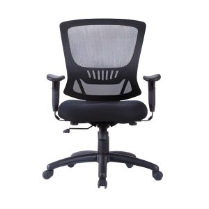 C4038 medium back mesh office chair with swivel tilt mechanism and adjustable armrests