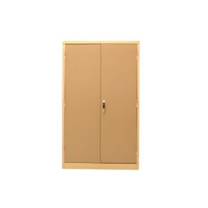ST005 stationary cabinet with 3 shelves and lockable double doors for secure steel storage