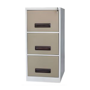 FC113 3 drawer steel filing cabinet with lockable drawers for secure office document storage