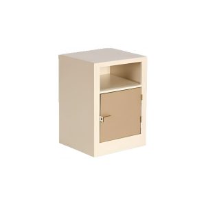HP510 Hostel Pedestal steel storage pedestal with open shelf and lockable cupboard door